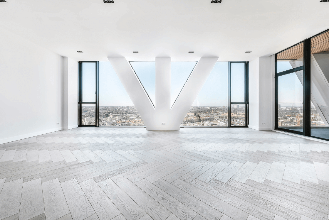 панорамные стекла в гостинной